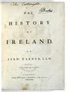 WARNER, FERDINANDO. The History of Ireland . . . Volume the First [all published]. 1763 + The History of the Rebellion . . . in Ireland